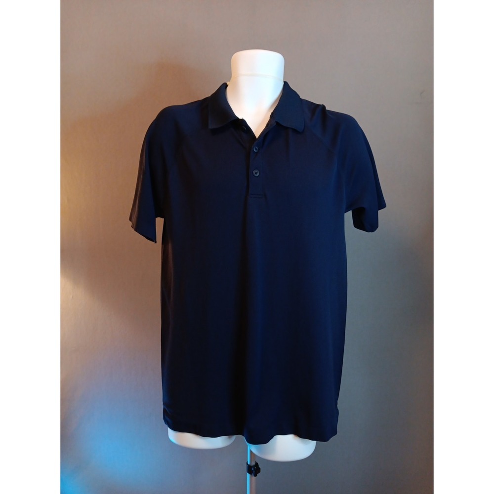 Fabletics Training Day Polo Performance Stretch Golf Men's Size Large Navy Blue